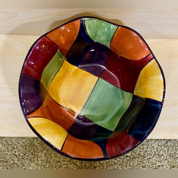 Vintage Tabletops Gallery Caracas Bowl Ruffled Rim Hand Painted (Discontinued) - Picture 7 of 10